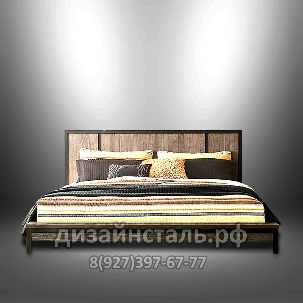 Кровать в стиле лофт 50