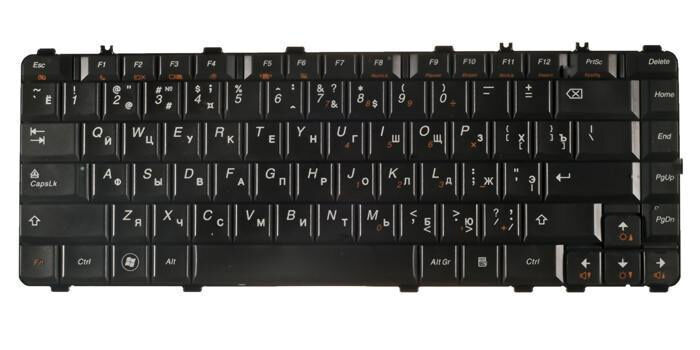 Клавиатура для ноутбука Lenovo Y450 Y460 Y550 Y560 черная p/n: 25-008291, V-10120AS1-RU, 25-008389