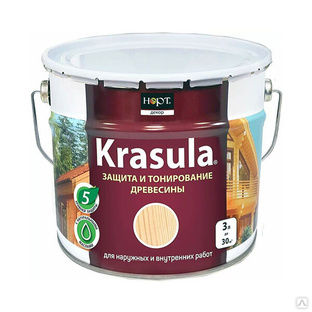 Состав защитно-декоративный для древесины Krasula 2,9 кг 