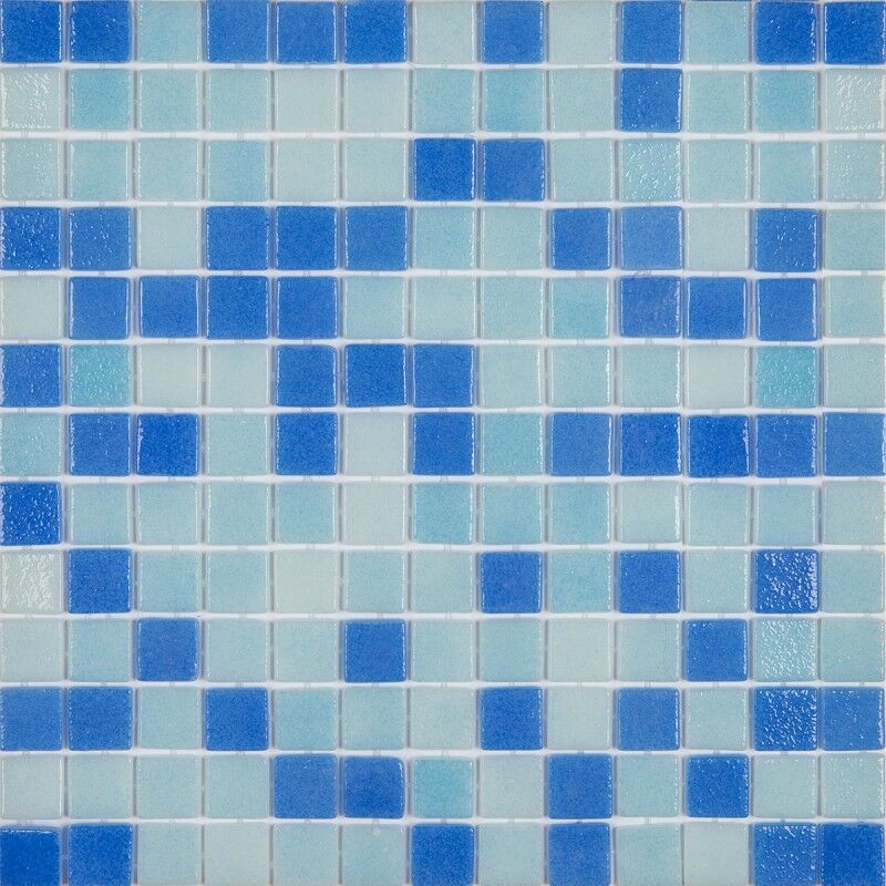 Мозаика CARIBE POLIU стеклянная Togama Imagine Lab CARI25Y голубая бассейновая