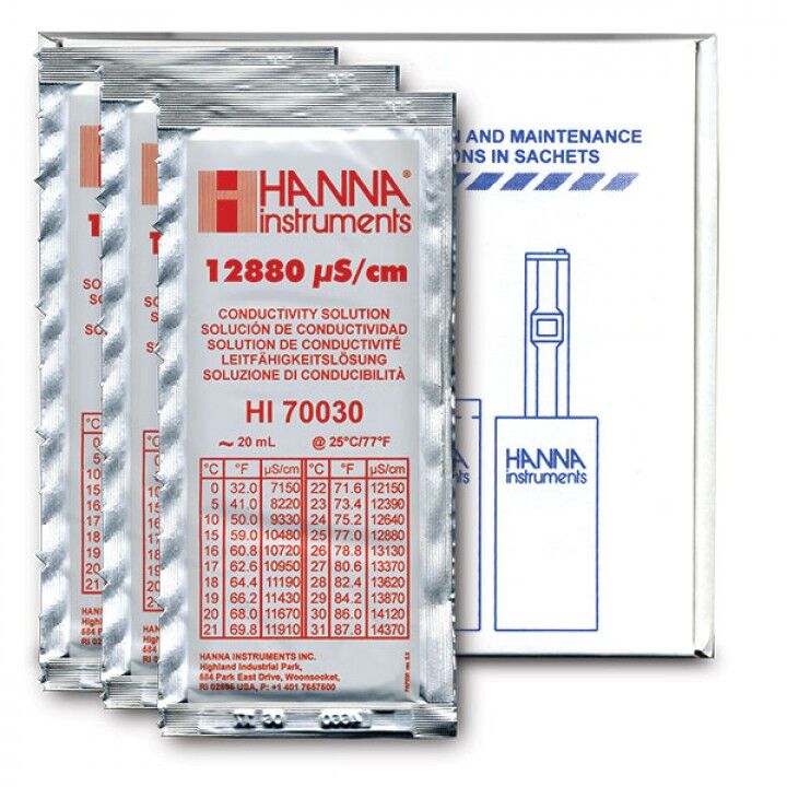 Раствор для калибровки HANNA HI 70030 Р (для кондуктометров, 25x20 мл)