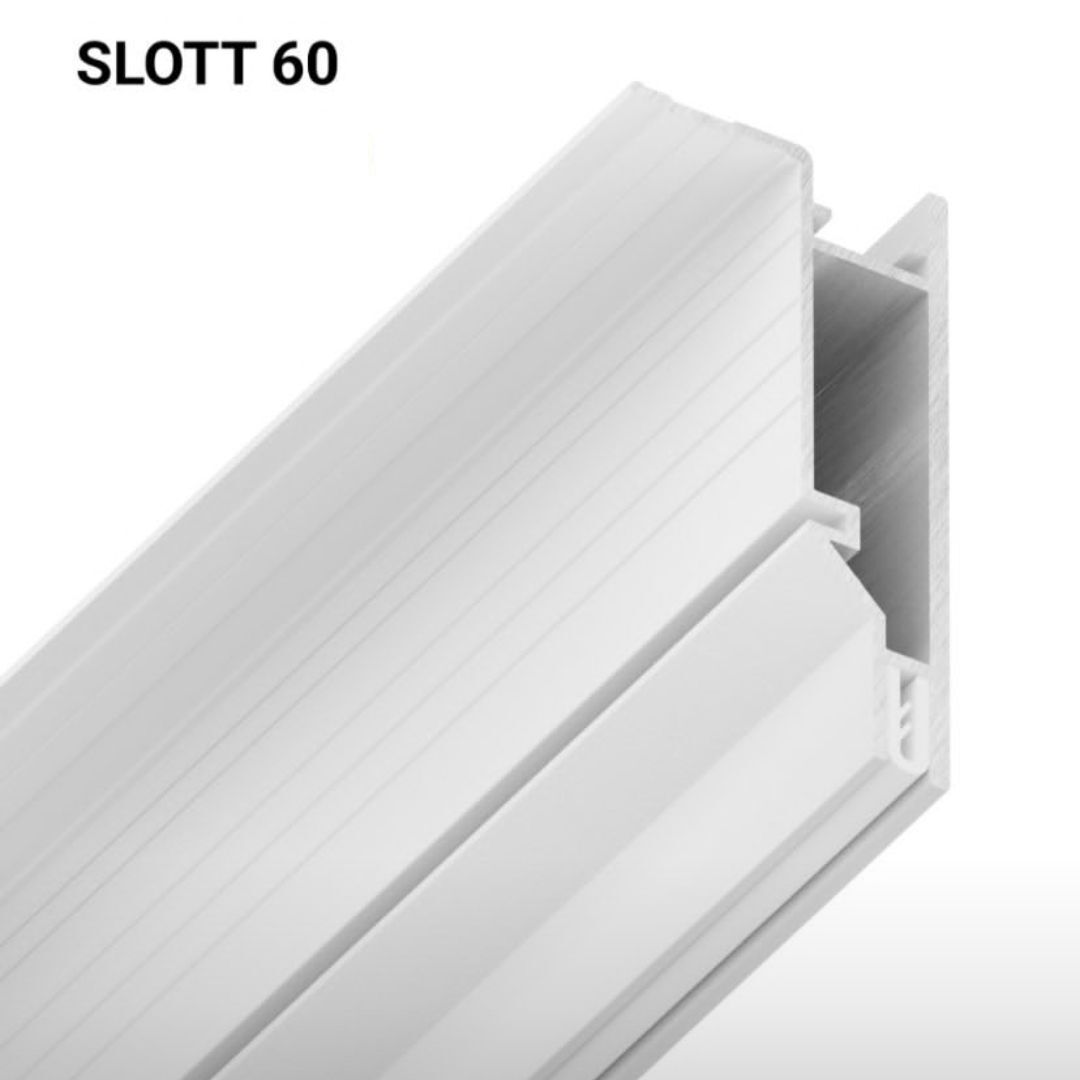 Профиль для натяжных потолков Slott 60 белый