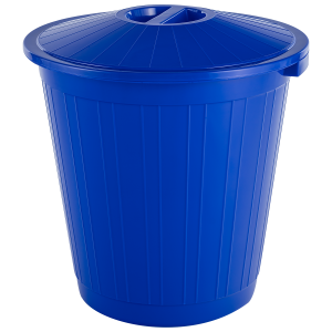 Бак мусорный синий с крышкой (70 л)