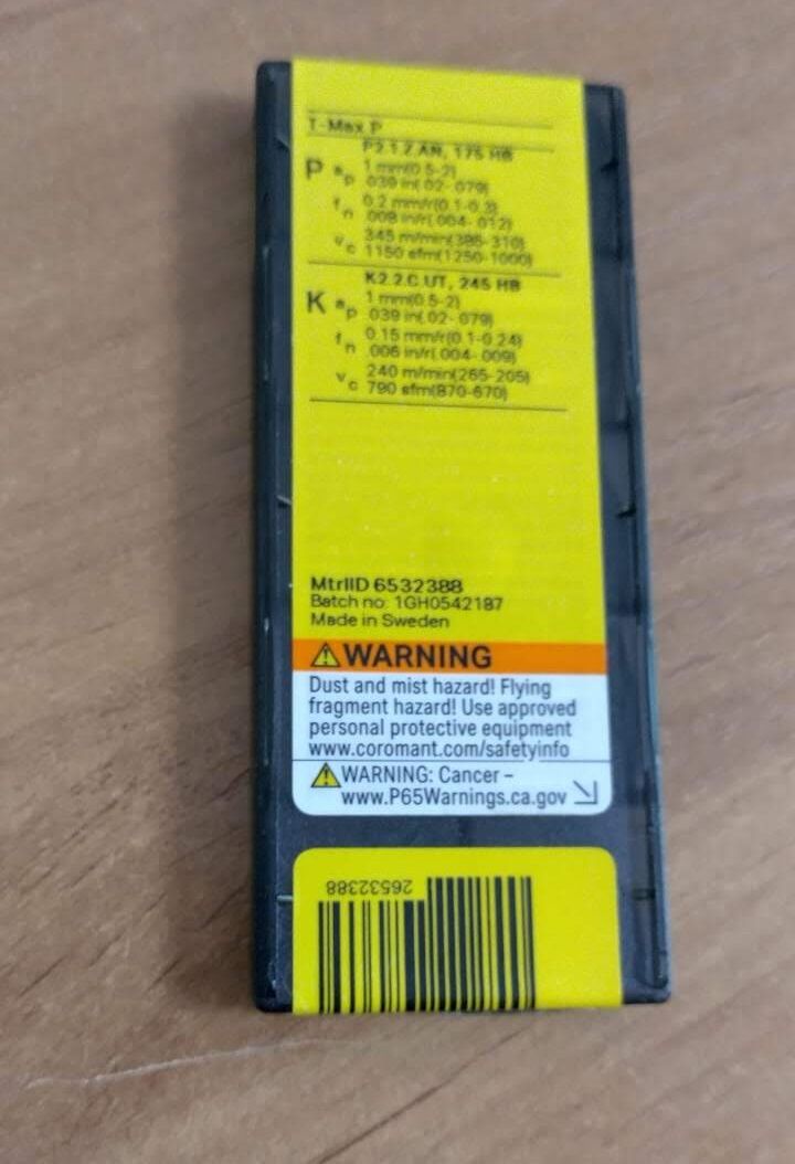 Токарная пластина WNMG 08 04 04-MF 4325 WNMG 431-MF 4325 SANDVIK