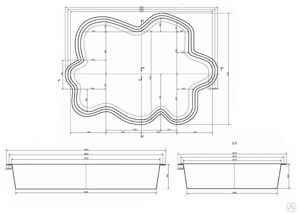 Размеры бассейна. Композитный бассейн Тулон чертеж. Чертежи бассейнов. Чертеж композитного бассейна. Бассейн пластиковый чертеж.