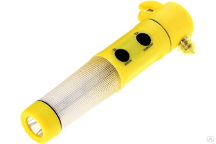Аварийный молоток на магните СИМАЛЕНД фонарик, нож для ремня безопасности, желтый 862271 #1