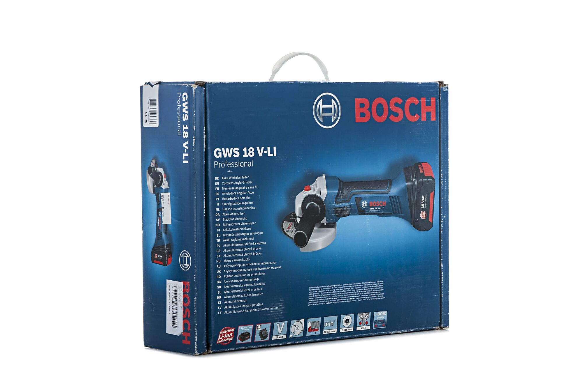 Аккумуляторная угловая шлифмашина Bosch GWS 18 V-LI 0.601.93A.301, цена в  Екатеринбурге от компании ГЛОБАЛСТРОЙРТИ