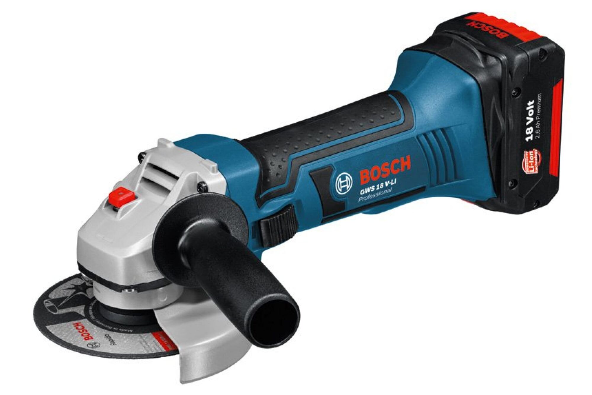 Аккумуляторная угловая шлифмашина Bosch GWS 18 V-LI 0.601.93A.302, цена в  Екатеринбурге от компании ГЛОБАЛСТРОЙРТИ