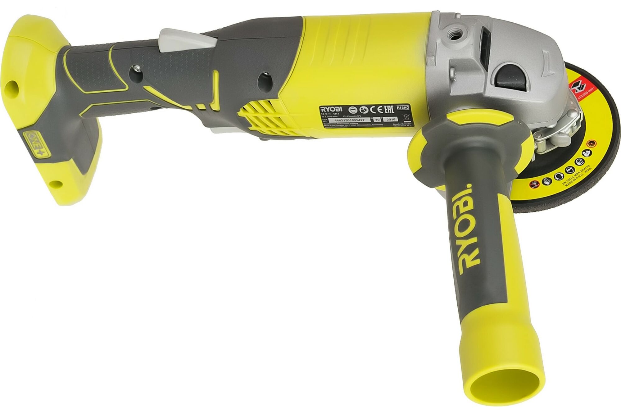 Аккумуляторная угловая шлифмашина Ryobi ONE + R18AG-0 5133001903, цена в  Екатеринбурге от компании ГЛОБАЛСТРОЙРТИ