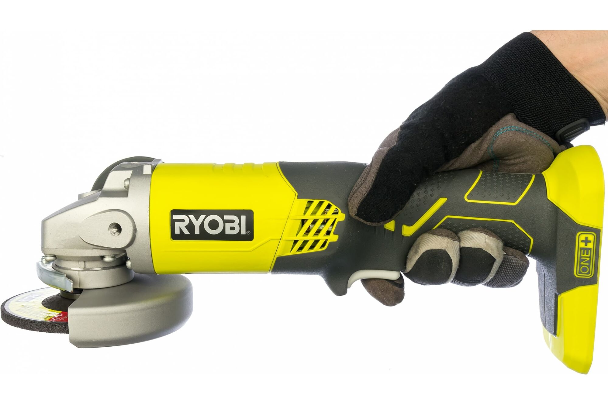 Аккумуляторная угловая шлифмашина Ryobi ONE + R18AG-0 5133001903, цена в  Екатеринбурге от компании ГЛОБАЛСТРОЙРТИ