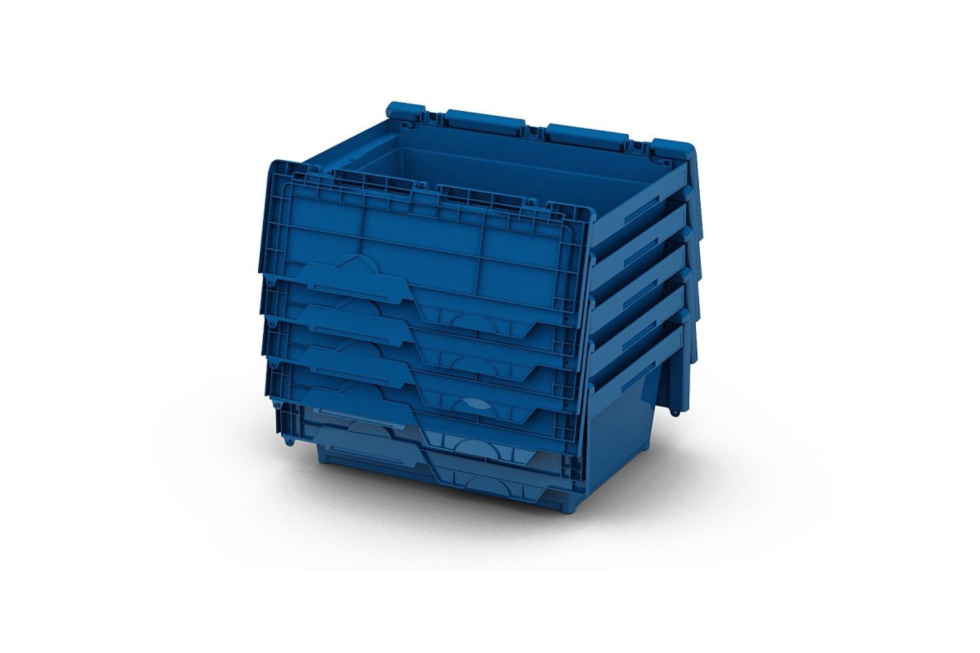 Вкладываемый полимерный контейнер с распашной крышкой Пластик Система KVR 6442 LF 64 12.354.65.C53