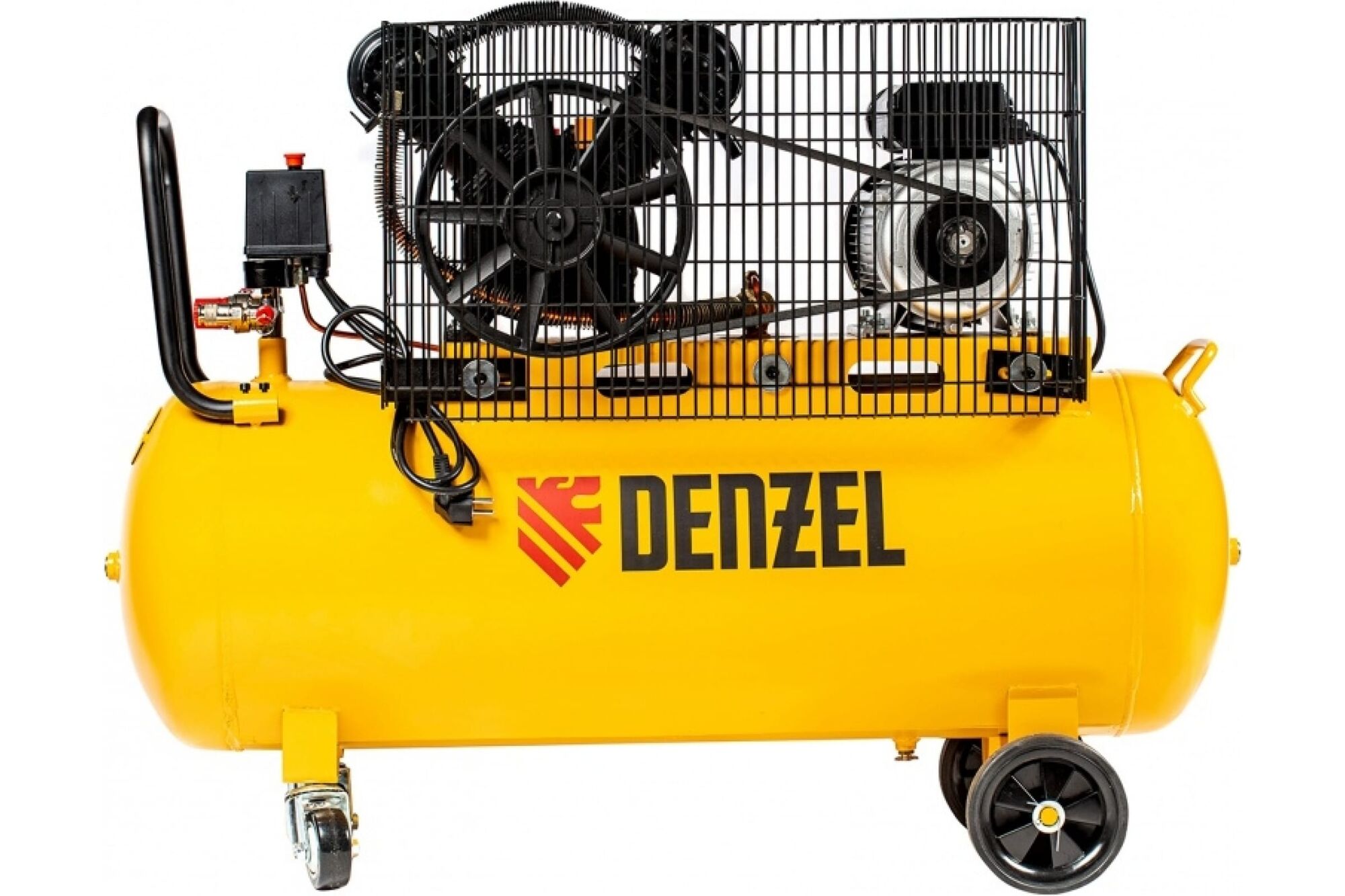 Воздушный компрессор с ременным приводом DENZEL BCV2200/100 2.2 кВт, 100 литров, 370 л/мин 58110 Denzel 4