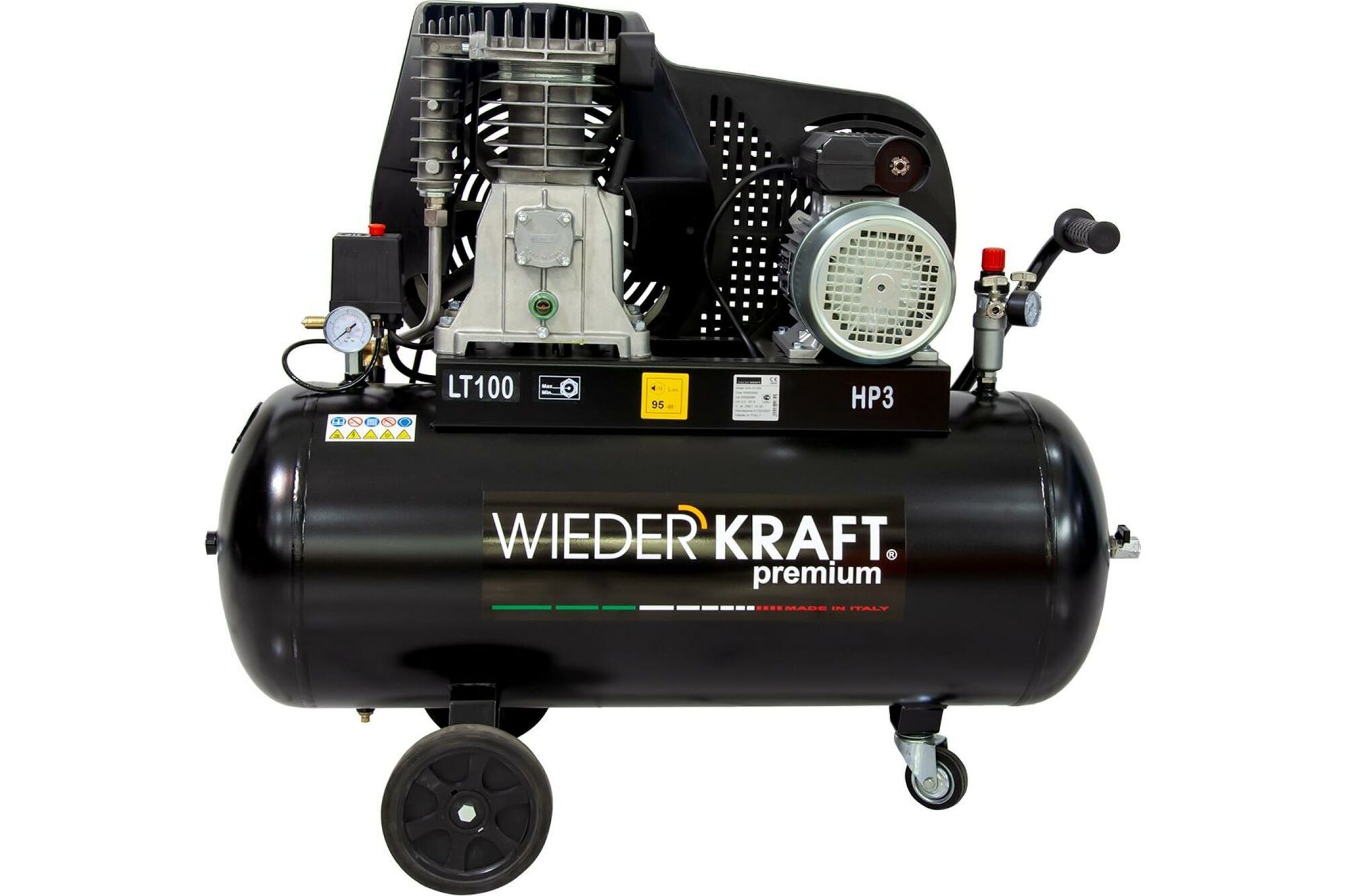 Воздушный ременной компрессор 100 л 453 л/мин WIEDERKRAFT WDK-91053 WiederKraft 9