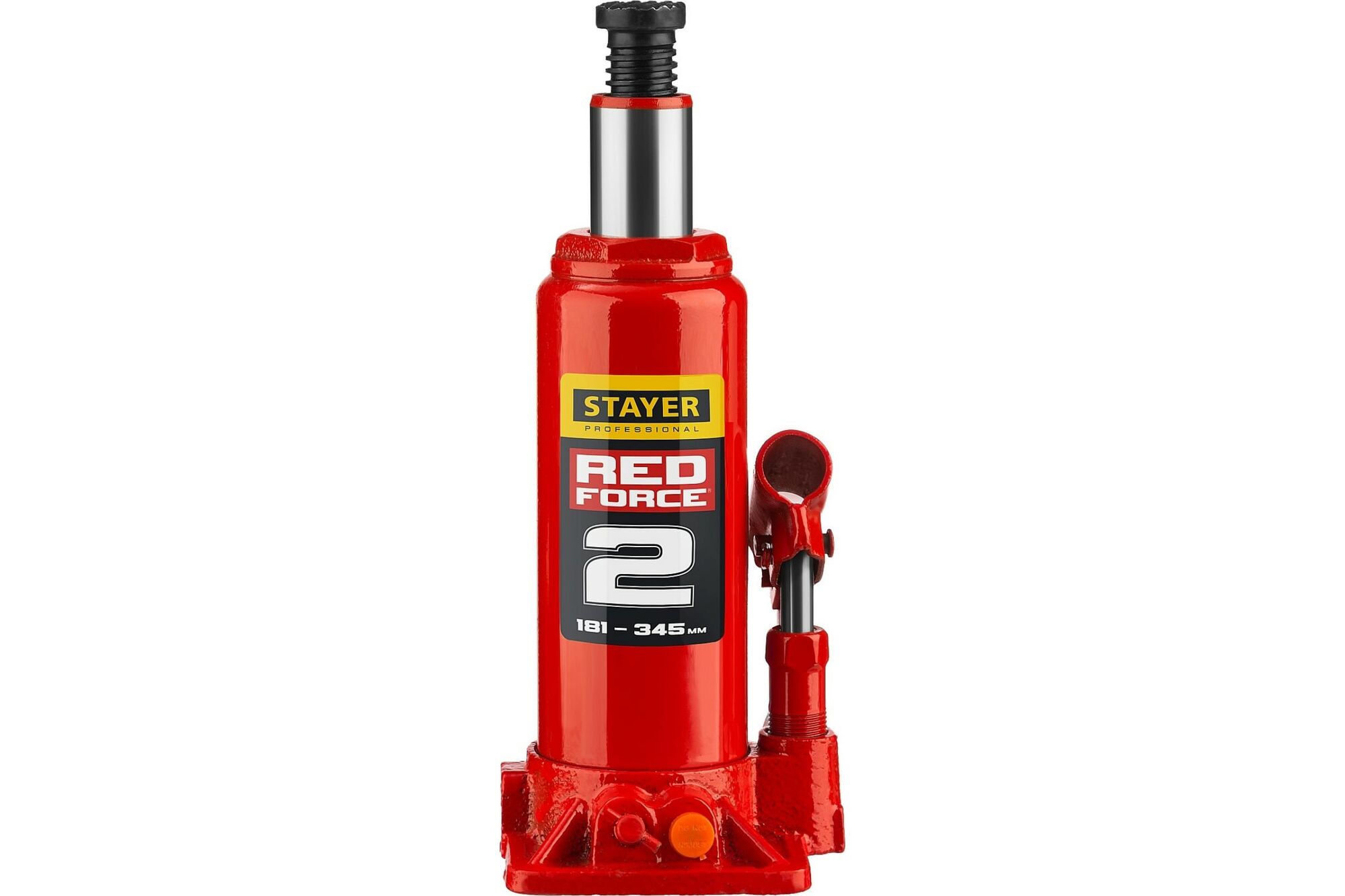 Гидравлический бутылочный домкрат STAYER RED FORCE, 2 т, 181-345 мм, 43160-2 43160-2_z01