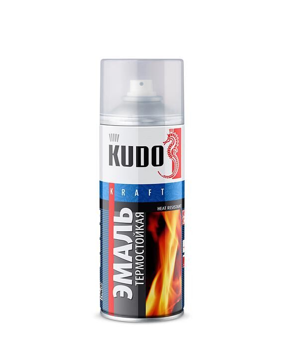 Эмаль KUDO термостойкая 5007 золотистая аэрозоль краска 520 ml. /12 KU-5007
