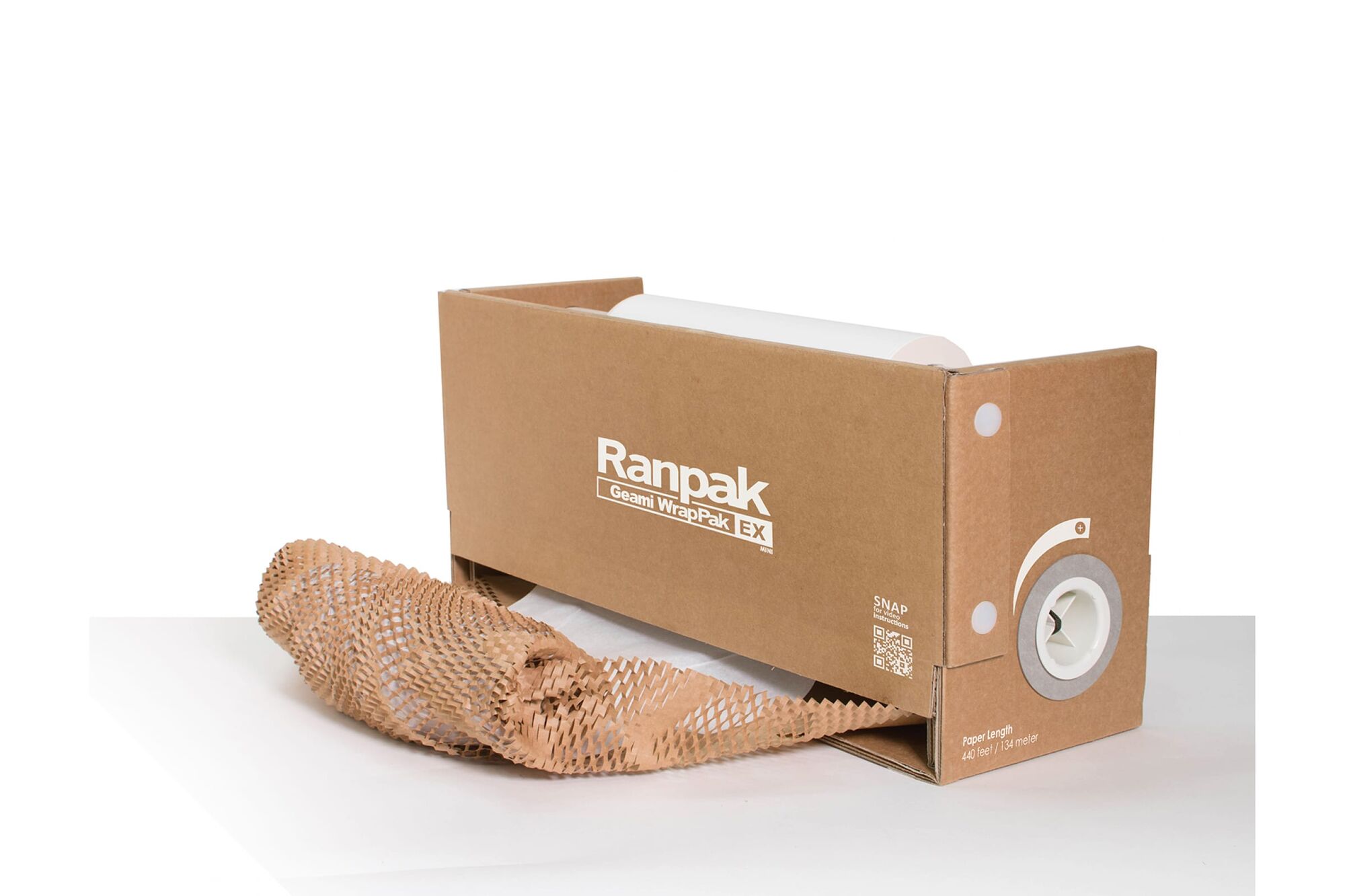 Двухслойная упаковочная крафт-бумага Ranpak Geami WrapPak EX Mini Br коричневая/белая 1213411