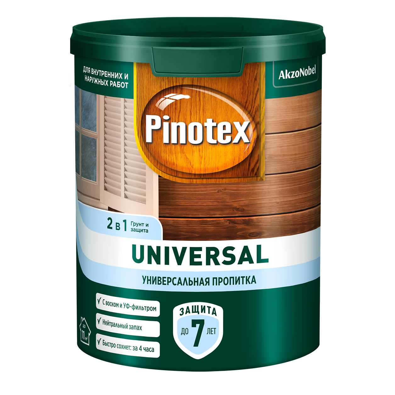 Пропитка Pinotex Universal 2в1 Орегон 2,5л 5620688