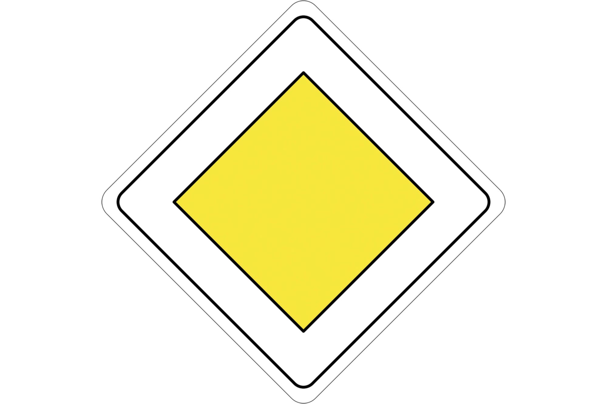 Дорожный знак Протэкт Главная дорога 2.1 2-го типоразмера, пленка тип Б