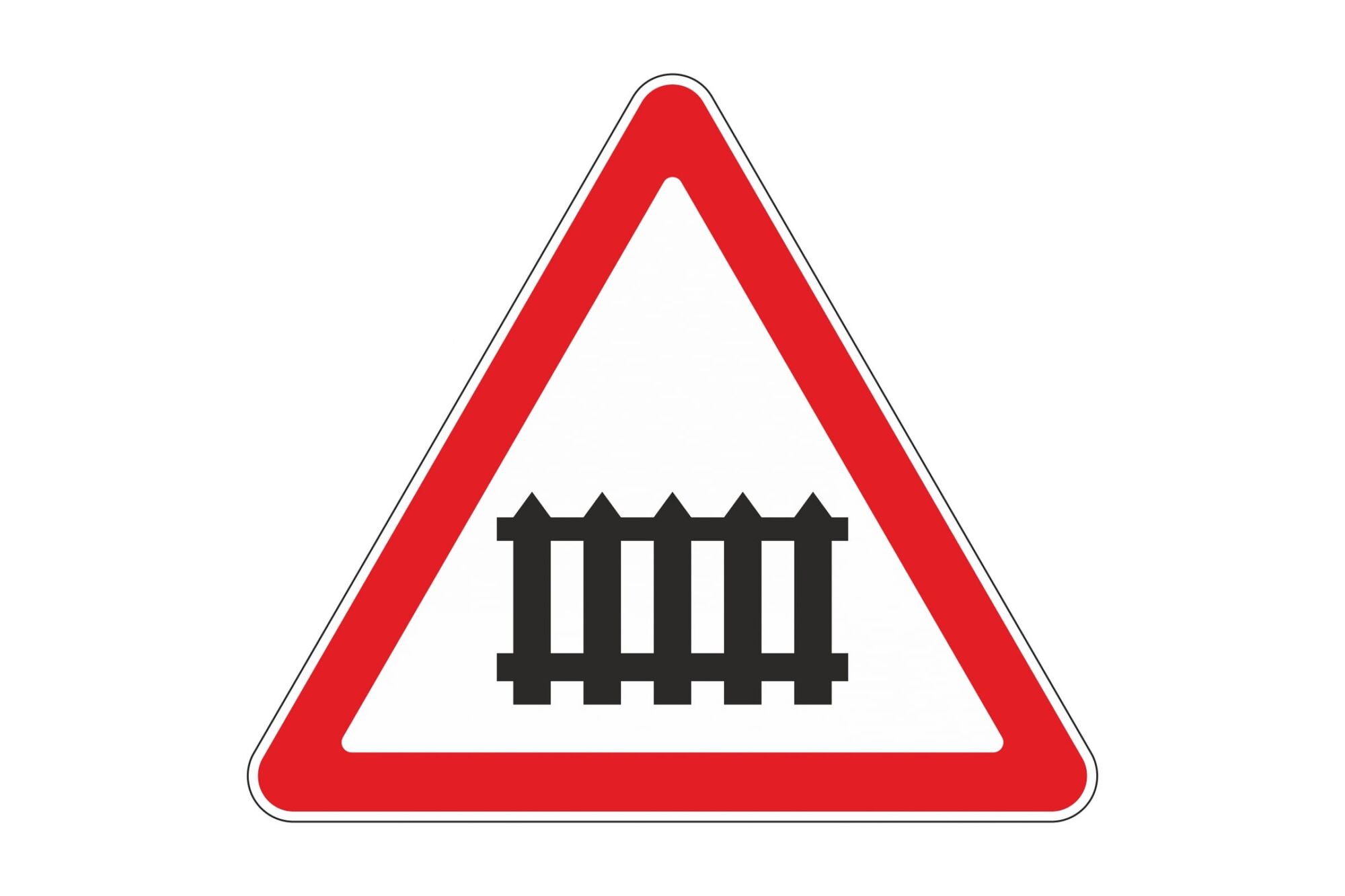 Дорожный знак Протэкт Железнодорожный переезд со шлагбаумом 2 типоразмера, пленка тип Б 1.1