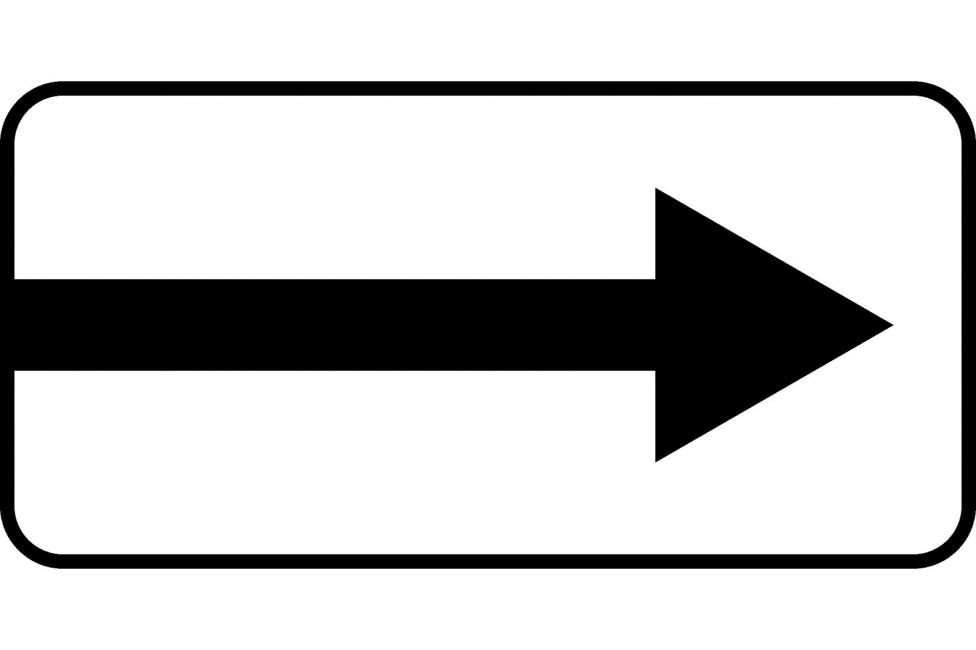 Дорожный знак Протэкт Направление действия 8.3.1 2-го типоразмера, пленка тип Б