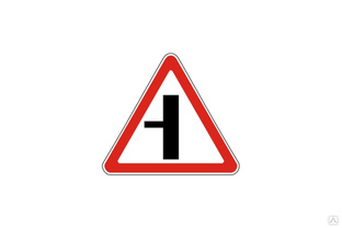 Дорожный знак Протэкт Пересечение со второстепенной дорогой 2-го типоразмера, пленка тип Б 2.3.1 