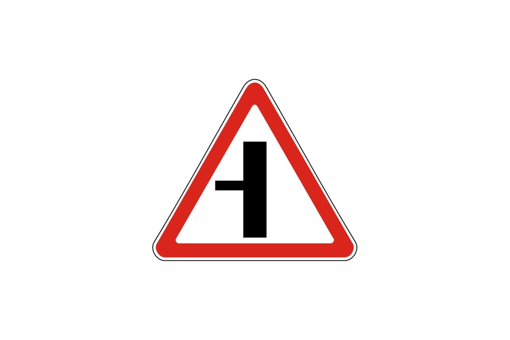 Дорожный знак Протэкт Пересечение со второстепенной дорогой 2-го типоразмера, пленка тип Б 2.3.1
