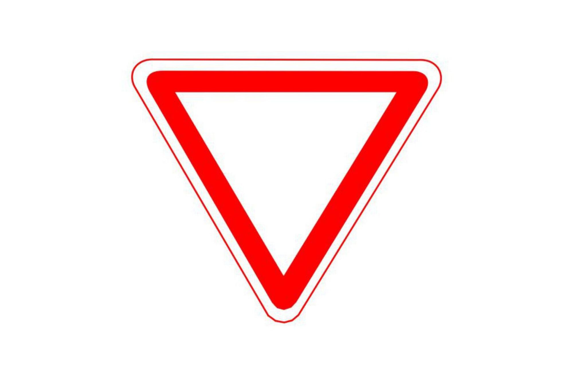 Дорожный знак Протэкт Уступите дорогу 2.4 2-го типоразмера, пленка тип Б