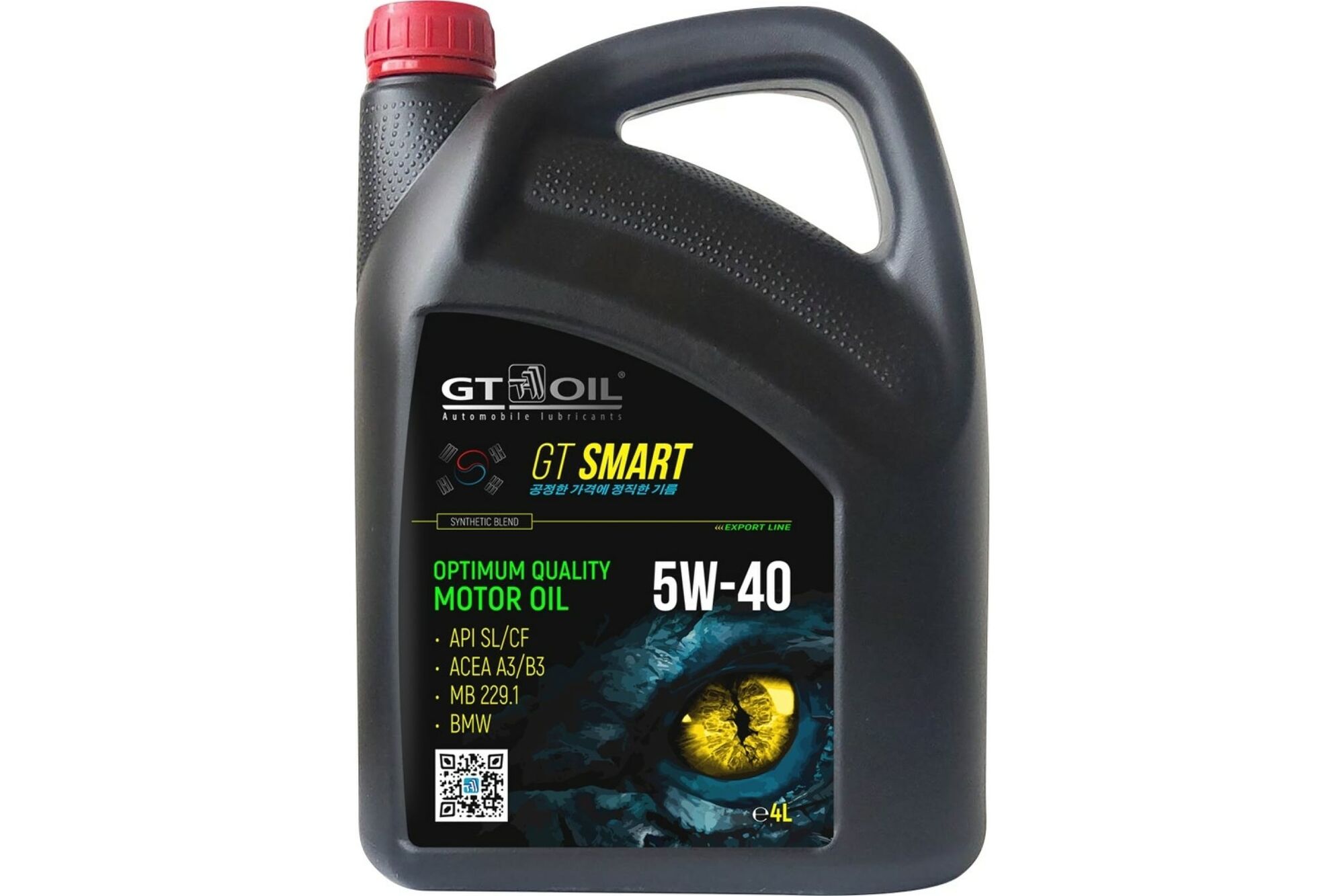 Моторное масло GT OIL Smart SAE 5W-40 API SL/CF, 4 л 8809059408858 GT Oil