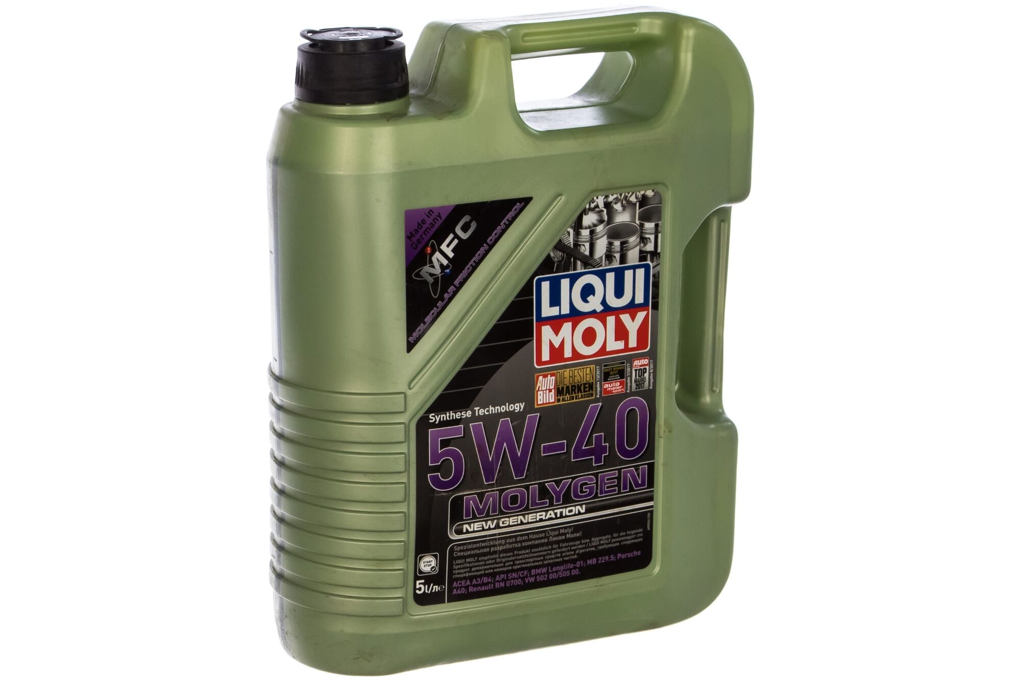 Моторное масло НС-синтетическое LIQUI MOLY Molygen New Generation 5W-40 5 л 9055 Liqui Moly
