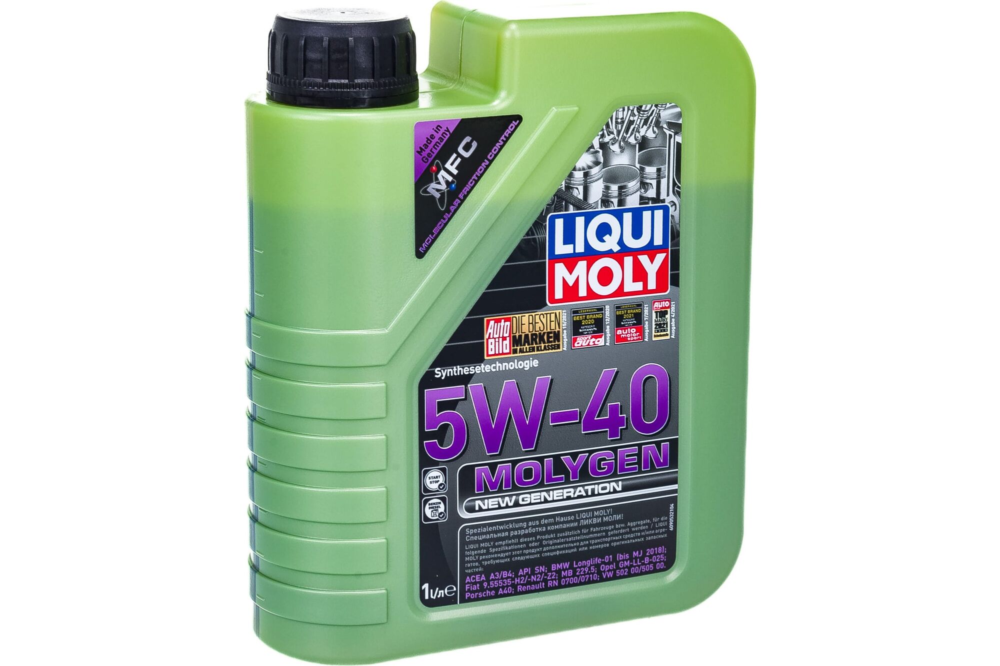 Моторное масло НС-синтетическое LIQUI MOLY Molygen New Generation 5W-40 1 л 9053