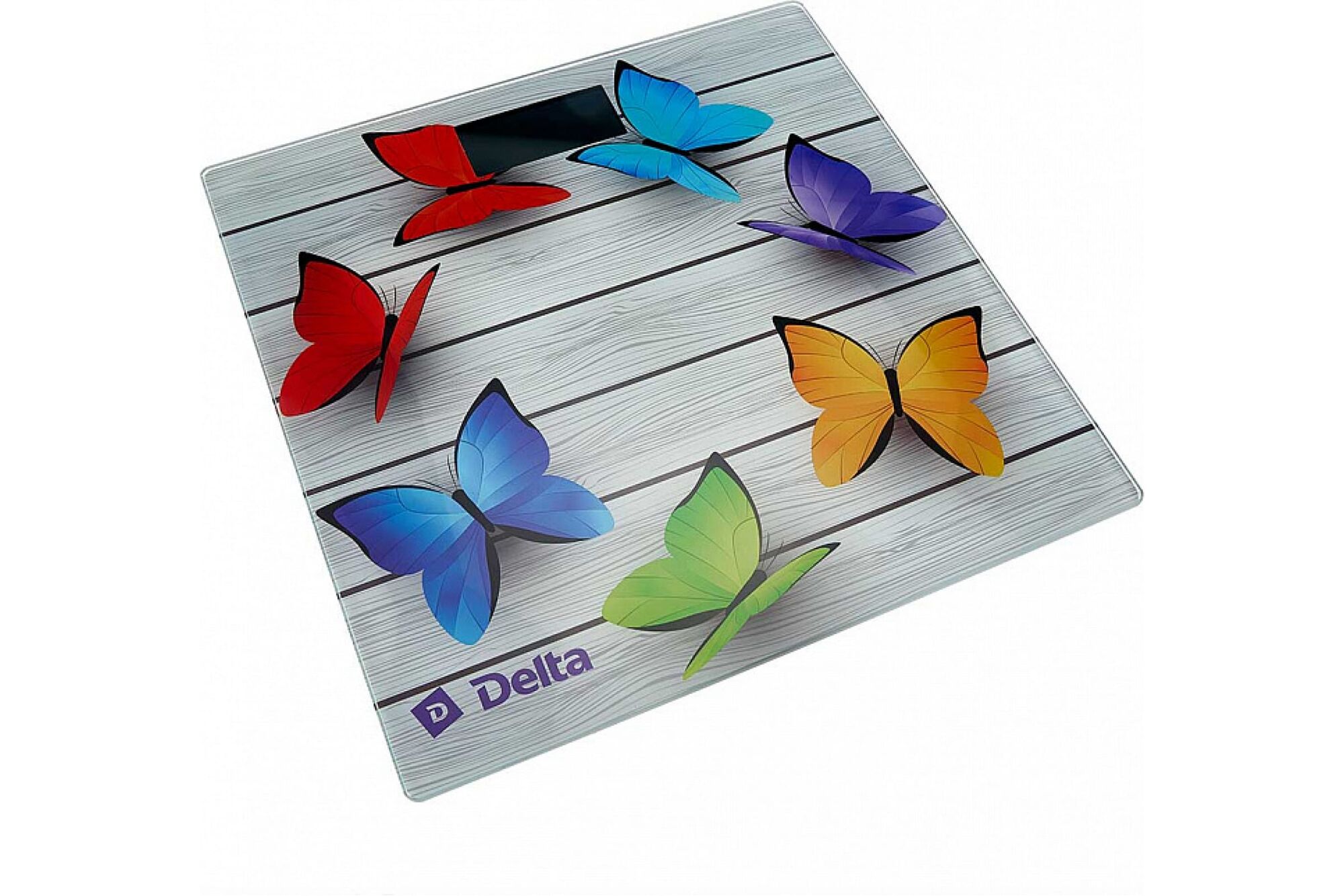 Напольные электронные весы Delta D-9218 Радужные бабочки: 150 кг, 30х30 см / 0R-00001711