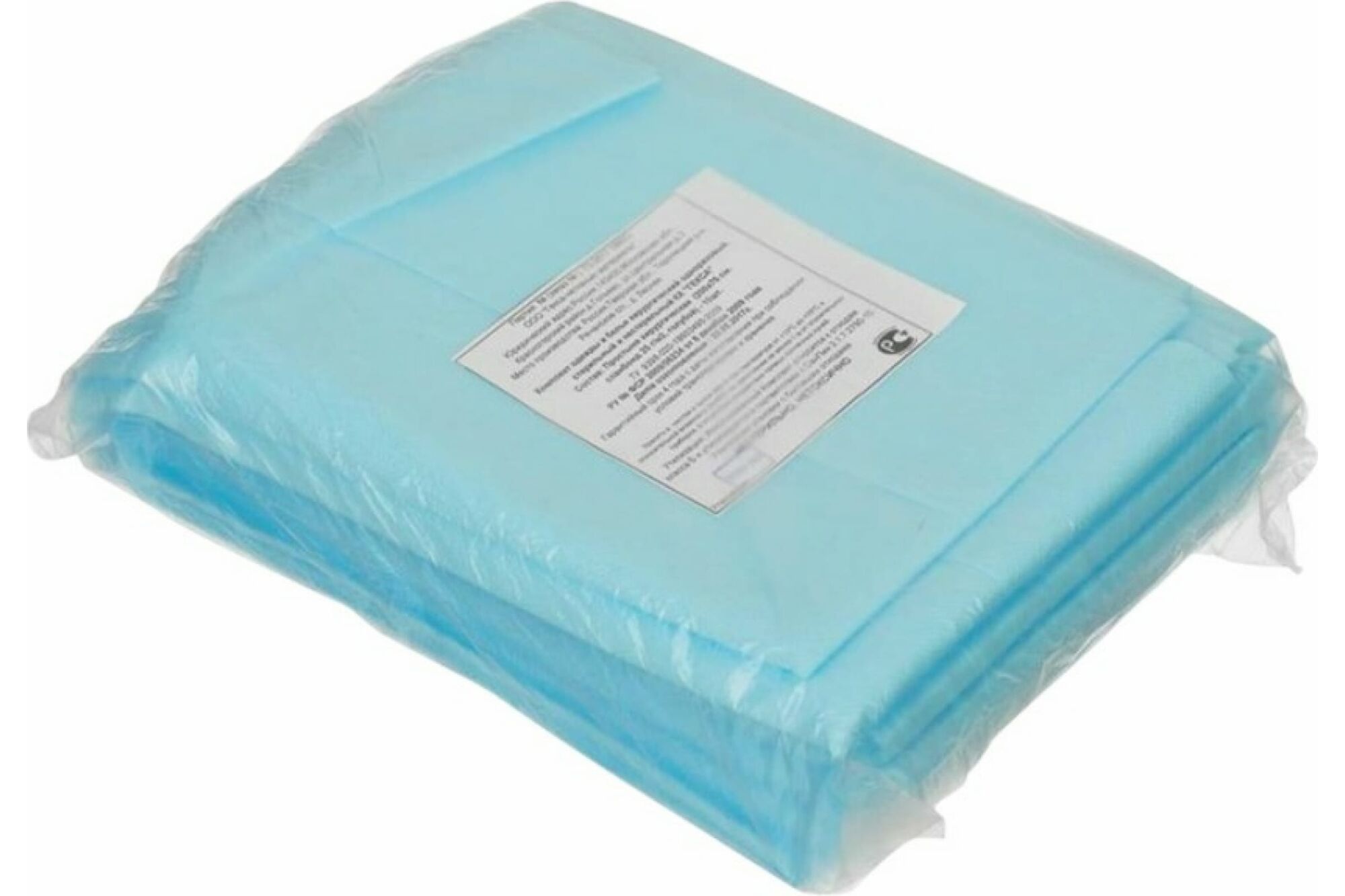 Одноразовые нестерильные простыни ГЕКСА комплект 10 шт, 70х200 см, спанбонд 25 г/м2, голубые 630117