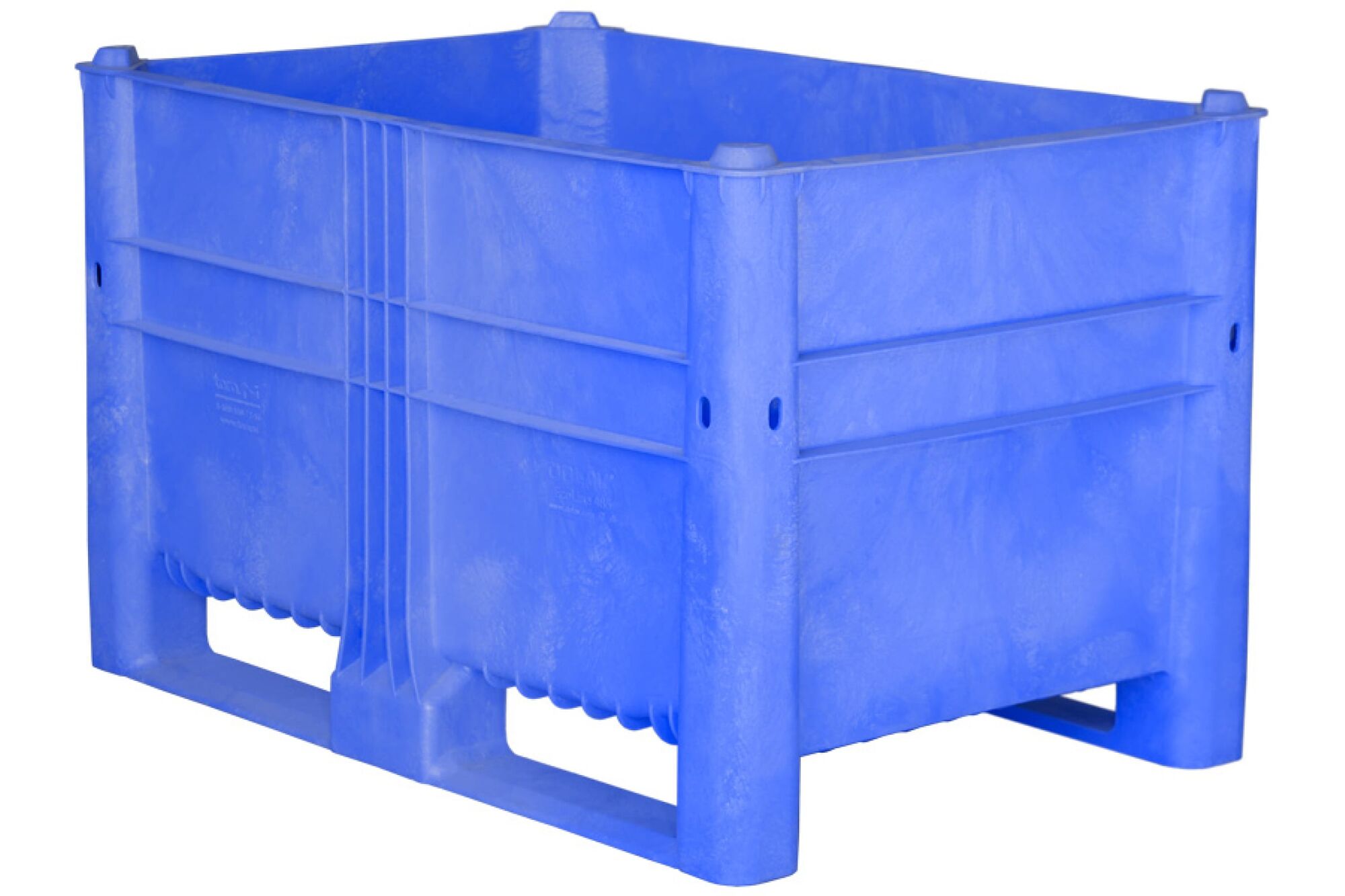 Пластиковый контейнер Dolav 1200x800x740 синий, сплошной