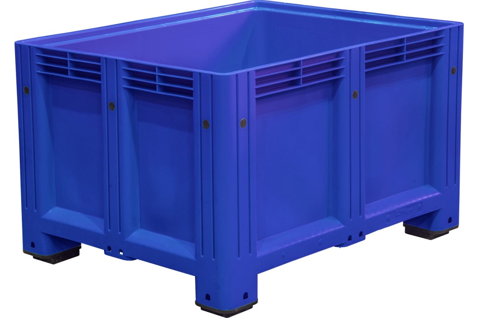 Пластиковый контейнер Dolav Big Box п/э 1200х1000х760 сплошной, на ножках, синий 17541