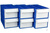 Пластиковый короб СТЕЛЛА-ТЕХНИК 140x250x100 мм, комплект 6 штук C-2-К6-синий-белый #7