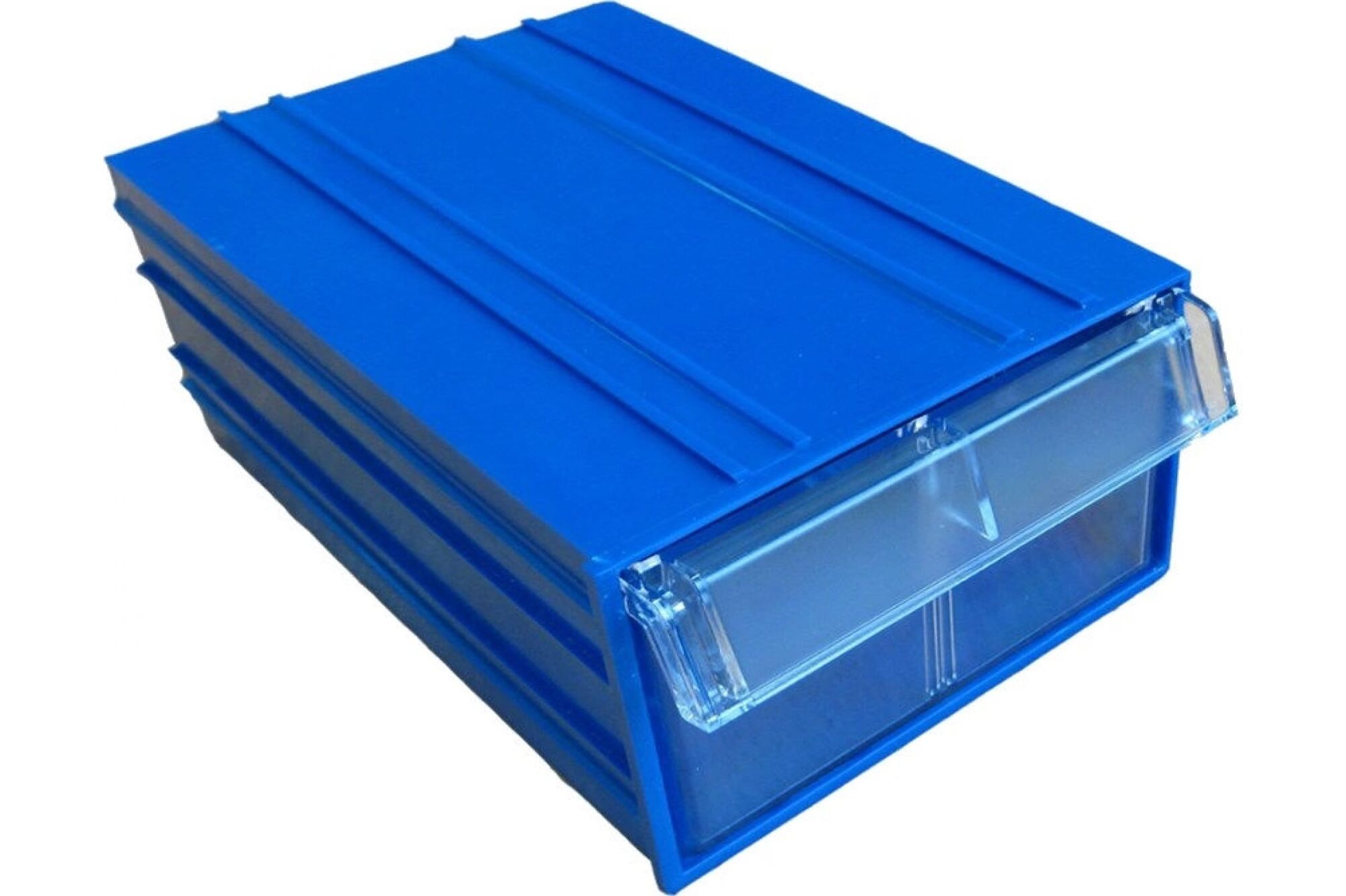 Пластиковый короб Стелла-техник 140х250х100 мм, С-2-синий-прозрачный