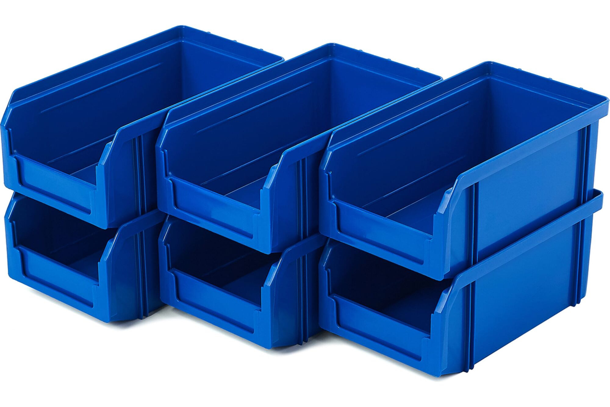 Пластиковый ящик СТЕЛЛА-ТЕХНИК комплект 6 штук V-1-К6-синий