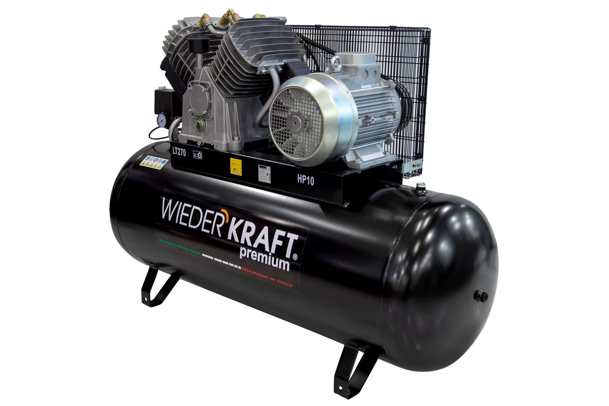 Поршневой воздушный компрессор 270 л 1300 л/мин WIEDERKRAFT WDK-92712 WiederKraft 1