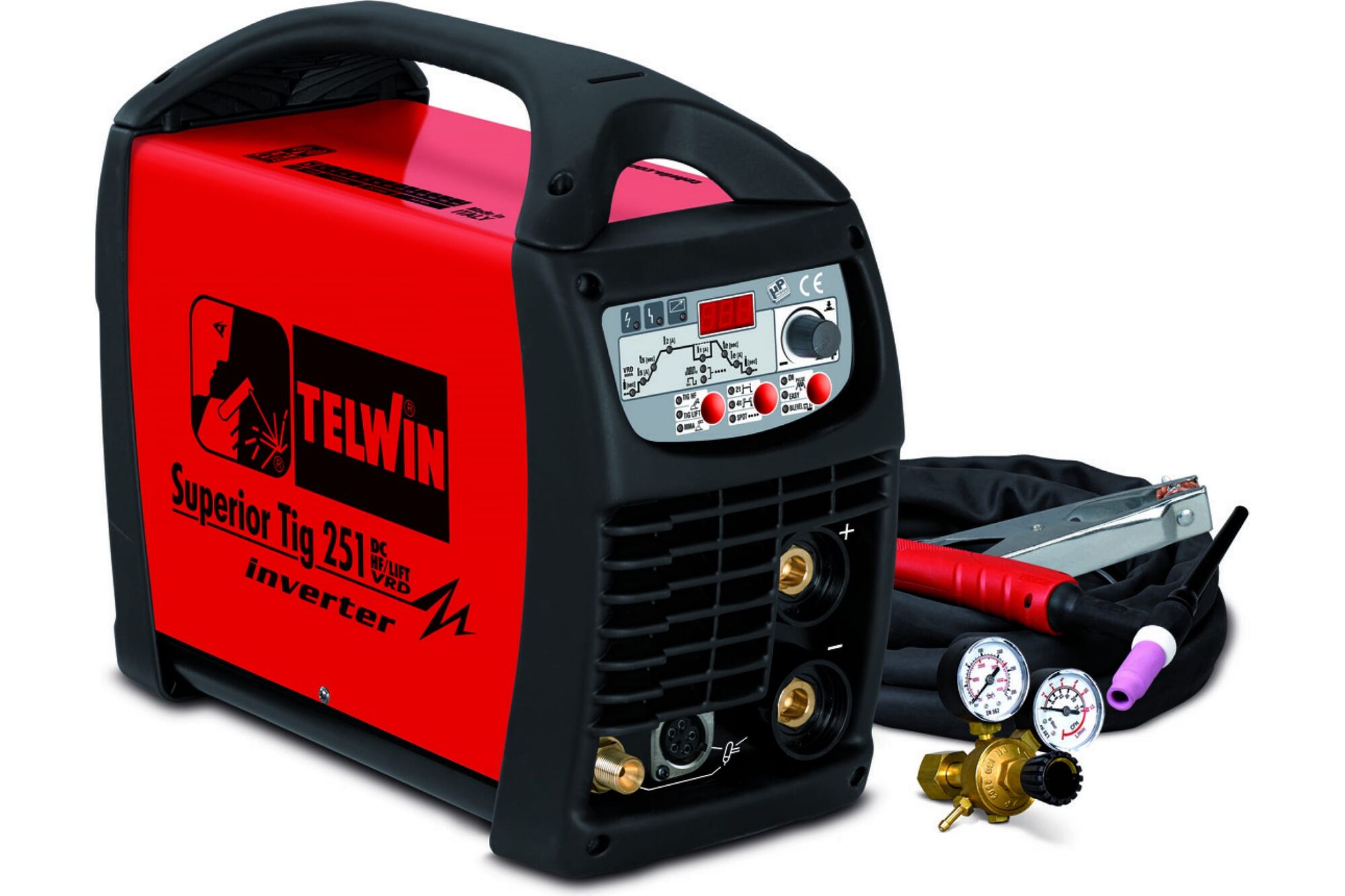 Сварочный аппарат TELWIN SUPERIOR TIG 251 DC-HF/LIFT VRD 400 V + TIG ACC 816116 Telwin