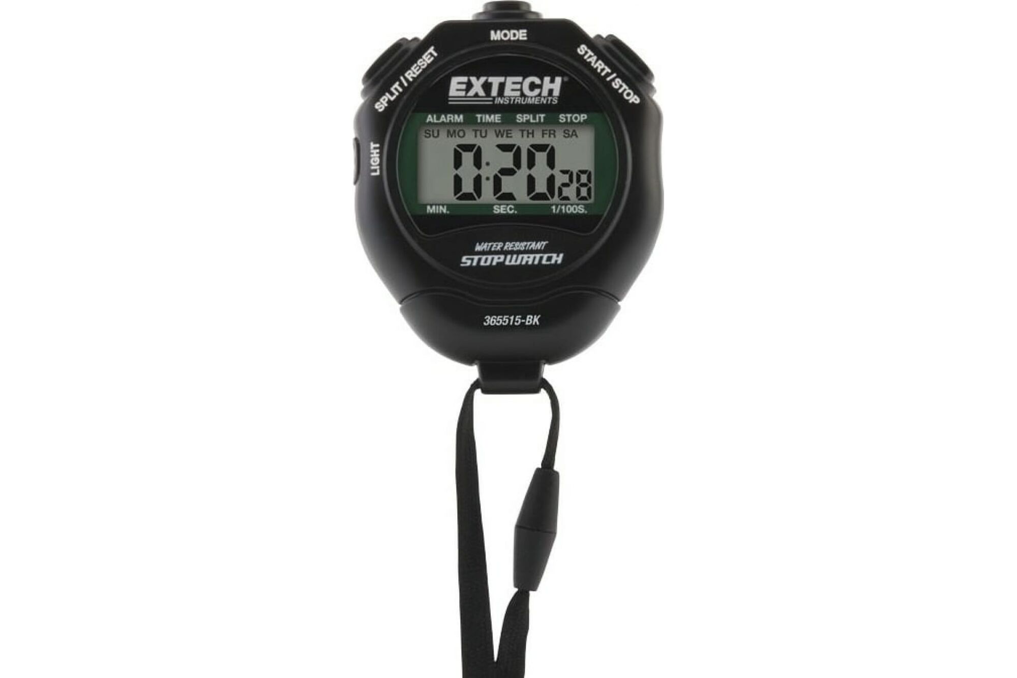 Секундомер/часы с дисплеем с подсветкой Extech 365515-BK