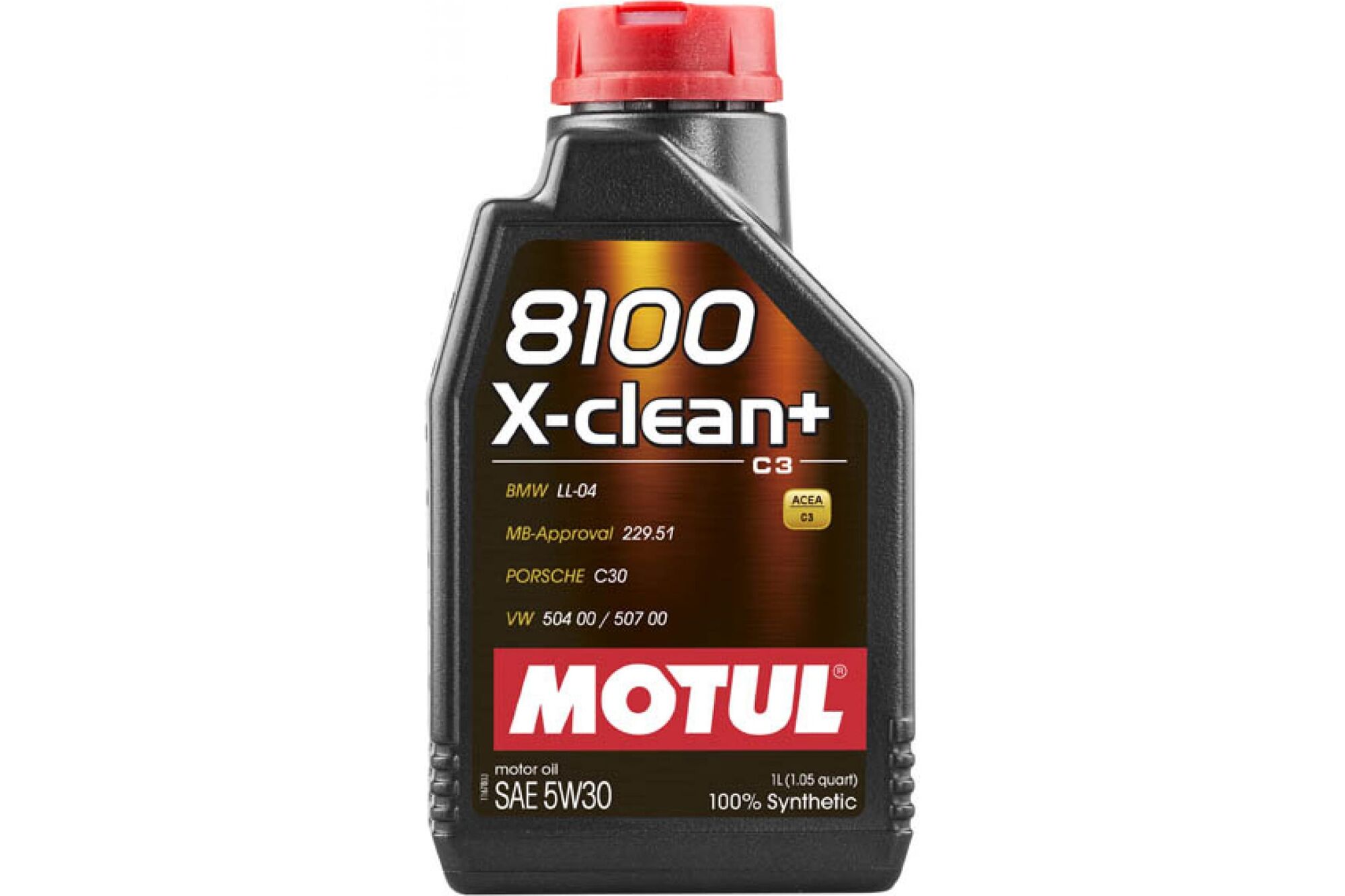 Синтетическое масло 8100 X-clean + SAE 5W30 1 л MOTUL 106376