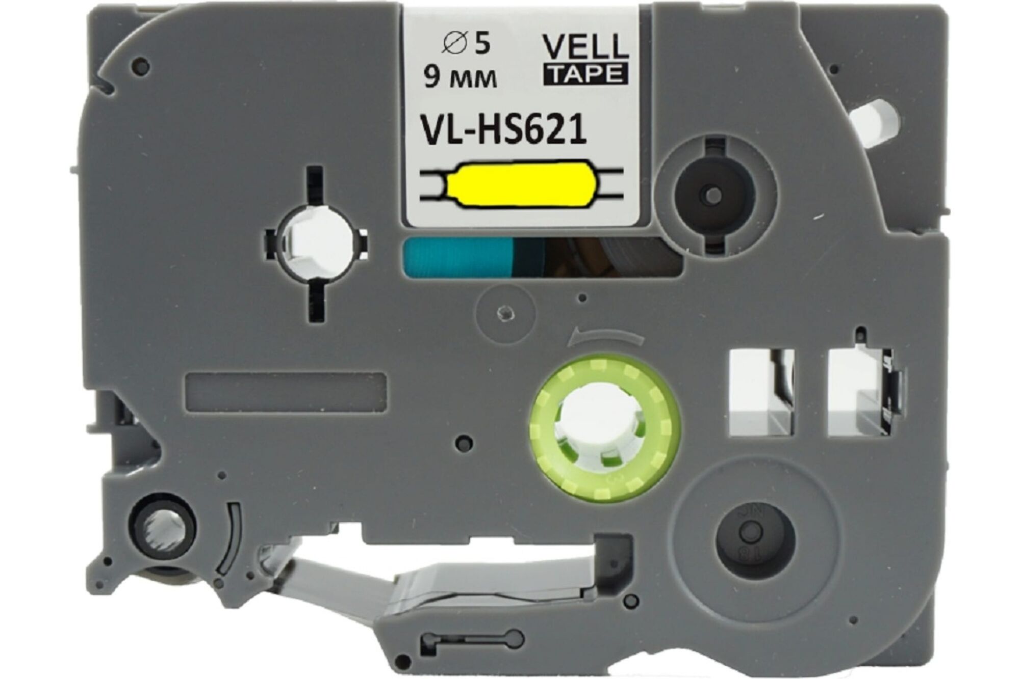Термоусадочная трубка Vell HSE-621 Brother 9 мм, черный на желтом 319987