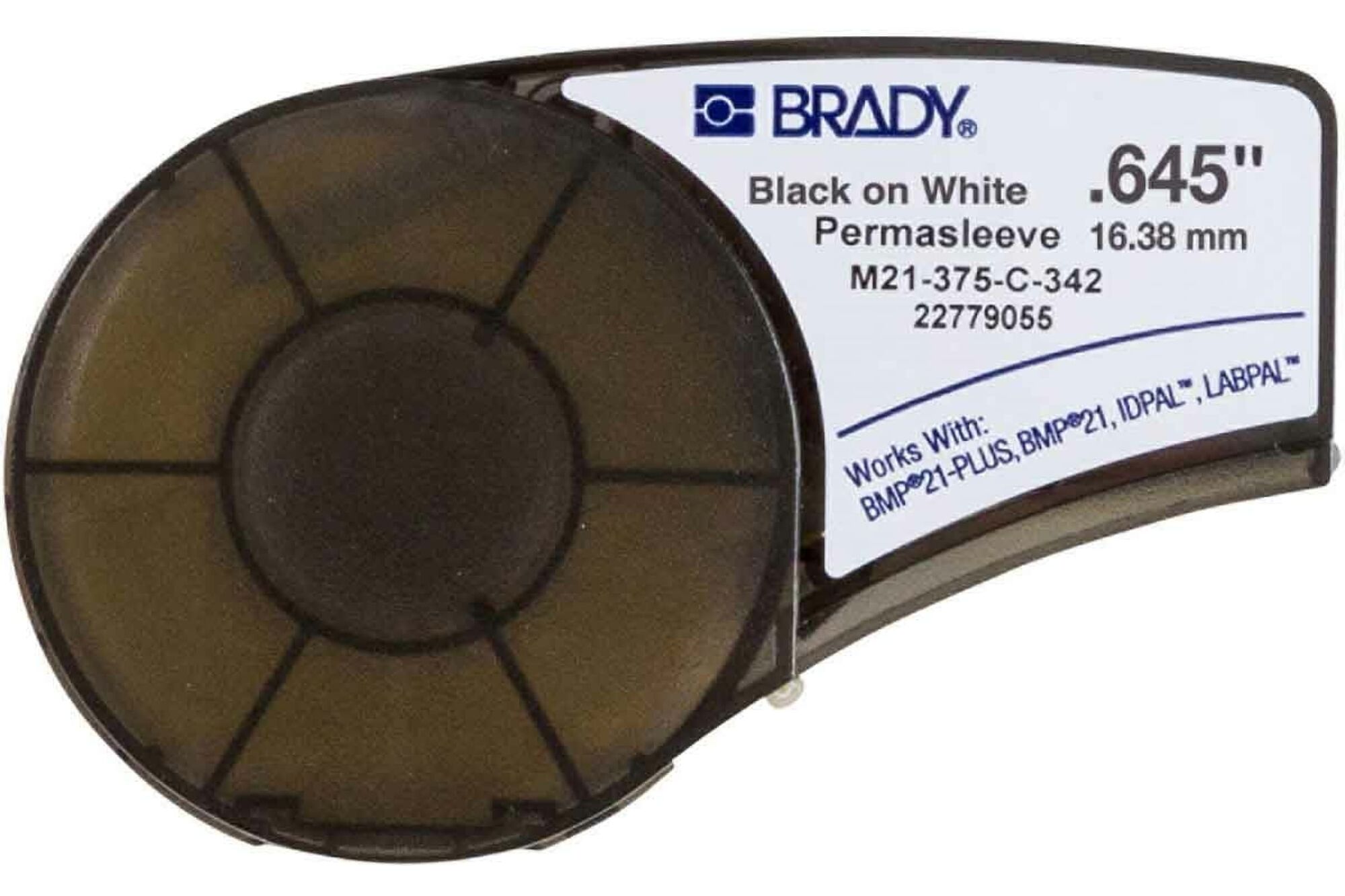 Трубка термоусадочная 16.4 мм / 2.10 м, черный на белом Brady M21-375-C-342 brd110926