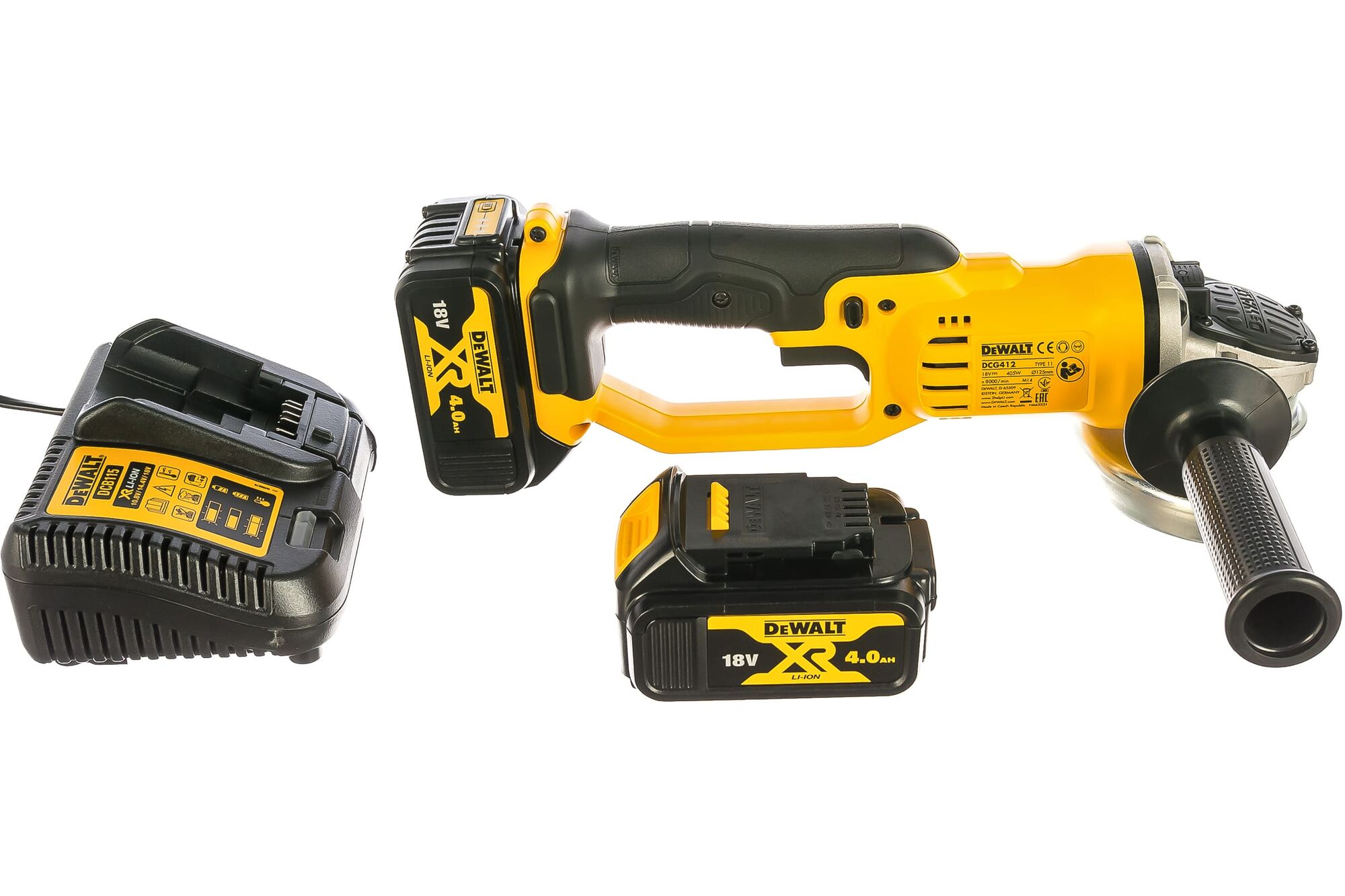 Угловая аккумуляторная шлифмашина DEWALT DCG 412 M2, цена в Екатеринбурге  от компании ГЛОБАЛСТРОЙРТИ